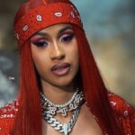 Cardi B Twerks In Vivid Red Pants To Compliment Her New Hairstyle